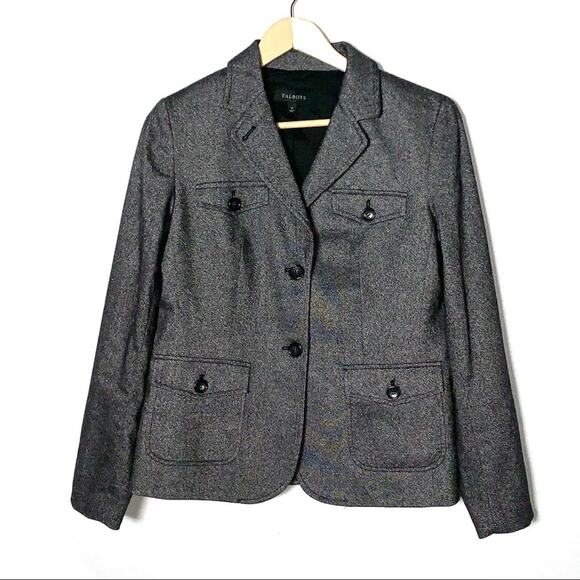 Talbots lined wool blend blazer suit jacket size 8 B83 - Picture 1 of 5